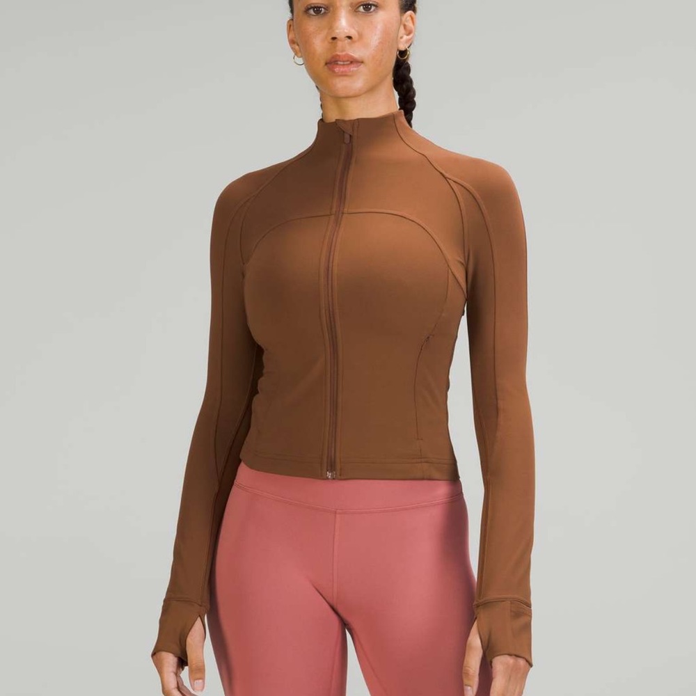 Roasted Brown cropped Define Jacket in Nulu